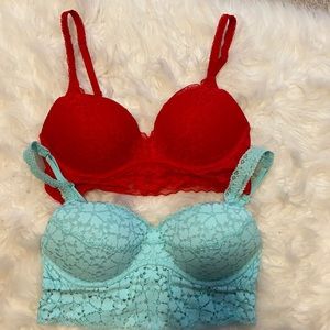 NWOT SALE SET of 2 VS pushup bralettes